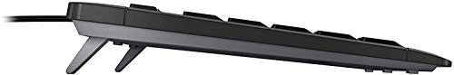 Cherry Steam USB Wired QWERTY Keyboard Black UK English Scissor Switches 105 Plus 10 Multimedia Keys Non Slip On Smooth Services