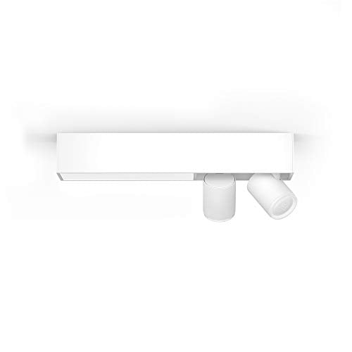 Philips Hue White and Color Ambiance Centris - Ceiling spot light - LED light bulb x 2 - GU10 - total: 11.4 W (equivalent 92 W) - class A+ - warm to cool white light - 2000-6500 K - white