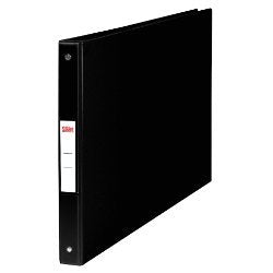 Best Value 4 Ring A3 Landscape Plastic Ring Binder - Black