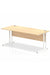 Impulse 1800 x 800mm Straight Desk Maple Top White Cantilever Leg MI002420