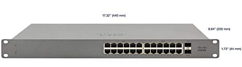 Cisco Meraki Go GS110-24 - Switch - Managed - 24 x 10/100/1000 + 2 x SFP (mini-GBIC) (uplink) - desktop, rack-mountable