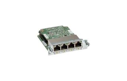 Cisco Gigabit EtherSwitch EHWIC - Switch - Managed - 4 x 10/100/1000 (PoE) - plug-in module - PoE - refurbished