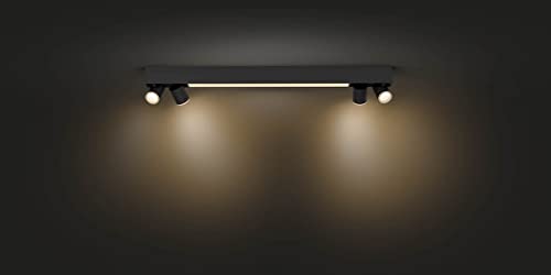 Philips Hue White and Color Ambiance Centris - Ceiling spot light - LED light bulb x 4 - GU10 - total: 22.8 W (equivalent 200 W) - class A - 16 million colours - 2000-6500 K - black