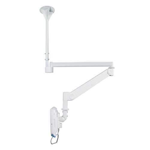Newstar Medical Monitor Ceiling Mount (Full Motion gas spring) for 10"-24" Screen, Height Adjustable - GreyTilt and Turn (left and right) medical ceiling mount suitable for a screen between 10" and 24" and up to 6kg max weight. Height Adjustable.This model allows you to tilt your screen forward, turn the screen and adjust the height to choose the ideal viewing angle to suit your needs. - Mount suitable for VESA sizes: 75x75 and 100x100mm - Newstar have over 20 years experience providing high qua