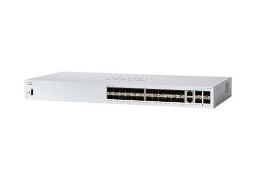 Cisco Business 350 Series CBS350-24S-4G - Switch - L3 - Managed - 24 x Gigabit SFP + 2 x combo Gigabit Ethernet/Gigabit SFP + 2 x Gigabit SFP (uplink) - rack-mountable