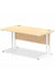 Impulse 1400 x 800mm Straight Desk Maple Top White Cantilever Leg  MI002418
