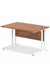 Impulse 1200 x 800mm Straight Desk Walnut Top White Cantilever Leg MI001905