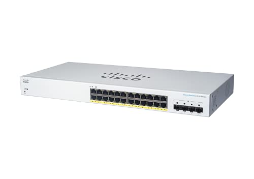 Cisco Business 220 Series CBS220-24T-4G - Switch - smart - 24 x 10/100/1000 + 4 x Gigabit SFP (uplink) - rack-mountable