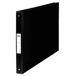 Best Value 4 Ring A3 Landscape Plastic Ring Binder - Black