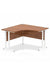 Dynamic Impulse 1200mm Corner Desk Walnut Top White Cantilever Leg MI002126