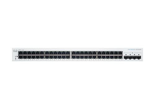 Cisco Business 220 Series CBS220-48T-4G - Switch - smart - 48 x 10/100/1000 + 4 x Gigabit SFP (uplink) - rack-mountable