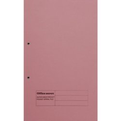 Best Value Spring Coil Files with Pocket 285gsm Pink - Pack of 25