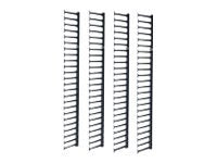 APC - Rack cable management panel - black - 48U (pack of 4) - for P/N: NBPD0160A, NBWL0355A, SMX3000HV-BR, SMX3000LV2U-BR, SRT1000RMXLI, SRT1000RMXLI-NC