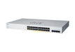 Cisco Business 220 Series CBS220-24P-4G - Switch - smart - 24 x 10/100/1000 (PoE+) + 4 x Gigabit SFP (uplink) - rack-mountable - PoE+ (195 W)