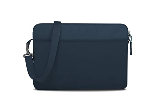 STM Blazer 2018 13 Inch Notebook Sleeve Case Dark Navy Polyester Water Resistant Form Fitting Sleeve with 360 Degree Protection Reverse Coil Zippers C