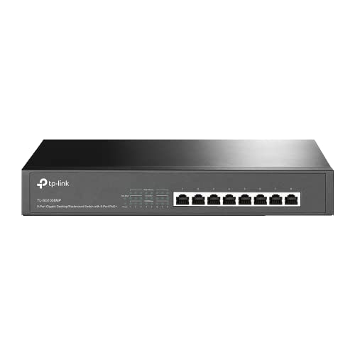 TP-Link TL-SG1008MP - Switch - unmanaged - 8 x 10/100/1000 (PoE+) - desktop, rack-mountable - PoE+ (126 W)