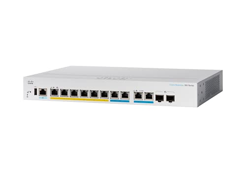 Cisco Business 350 Series CBS350-8MGP-2X - Switch - L3 - Managed - 6 x 10/100/1000 (PoE+) + 2 x 2.5GBase-T (PoE+) + 2 x combo 10 Gigabit SFP+/RJ-45 - rack-mountable - PoE+ (124 W)