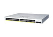 Cisco Business 220 Series CBS220-48P-4G - Switch - smart - 48 x 10/100/1000 (PoE+) + 4 x Gigabit SFP (uplink) - rack-mountable - PoE+ (382 W)