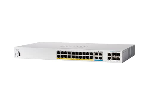 Cisco Business 350 Series CBS350-24MGP-4X - Switch - L3 - Managed - 20 x 10/100/1000 (PoE+) + 4 x 2.5GBase-T (PoE+) + 2 x 10 Gigabit SFP+ + 2 x combo 10GBase-T - rack-mountable - PoE+ (375 W)