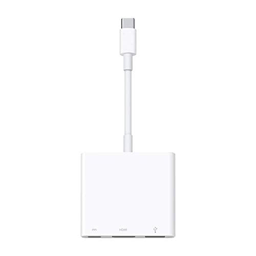 Apple Digital AV Multiport Adapter - Video interface converter - USB-C male to USB, HDMI, USB-C (power only) female - 4K support - for 10.9-inch iPad Air, 11-inch iPad Pro, iMac Pro, MacBook Air with Retina display