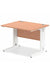 Impulse 1000 x 800mm Straight Desk Beech Top White Cable Managed Leg MI001753