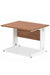 Impulse 1000 x 800mm Straight Desk Walnut Top White Cable Managed Leg MI001994