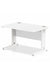 Impulse 1200 x 800mm Straight Desk White Top White Cable Managed Leg MI002271