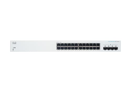 Cisco Business 220 Series CBS220-24T-4G - Switch - smart - 24 x 10/100/1000 + 4 x Gigabit SFP (uplink) - rack-mountable