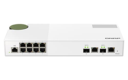 QNAP QSW-M2108R-2C - Switch - Managed - 8 x 2.5GBase-T + 2 x combo 10 Gigabit SFP+/RJ-45 - desktop, rack-mountable