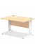 Impulse 1200 x 800mm Straight Desk Maple Top White Cable Managed Leg MI002497