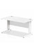 Impulse 1400 x 800mm Straight Desk White Top White Cable Managed Leg  MI002272