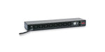 APC Switched Rack PDU AP7920B - Power distribution strip - AC 200/208/230 V - 2300 VA - Ethernet - input: IEC 60320 C14 - output connectors: 8 (IEC 60320 C13) - 1U - 19" - black - for P/N: SCL500RMI1UC, SCL500RMI1UNC, SMTL1000RMI2UC, SMTL750RMI2UC, SMX1500RM2UCNC