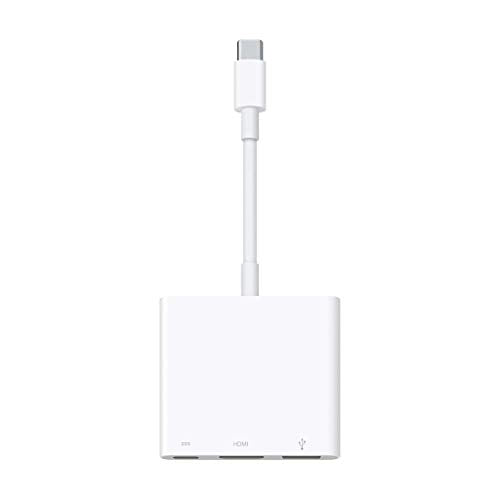 Apple Digital AV Multiport Adapter - Video interface converter - USB-C male to USB, HDMI, USB-C (power only) female - 4K support - for 10.9-inch iPad Air, 11-inch iPad Pro, iMac Pro, MacBook Air with Retina display