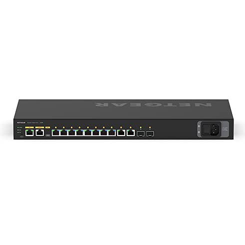 NETGEAR AV Line M4250-10G2F-PoE+ - Switch - L3 - Managed - 10 x 10/100/1000 (8 PoE+) + 2 x Gigabit SFP - side to side airflow - rack-mountable - PoE+ (125 W)