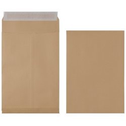 Office Depot C4 Gusset Envelopes 229 x 324 mm Peel and Seal Plain 130 gsm Brown Pack of 125