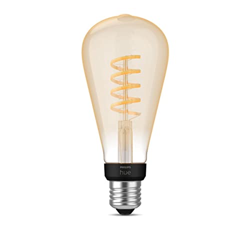 Philips Hue White ambiance - LED filament light bulb - shape: ST72 - clear finish - E27 - 7 W (equivalent 40 W) - class G - warm to cool white light - 2200-4500 K