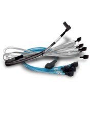 Broadcom - SAS internal cable - Slim SAS (SFF-8654) (M) to Mini SAS HD (SFF-8643) - 1 m - NVMe Connection