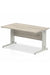 Impulse 1400 x 800mm Straight Desk Grey Oak Top Silver Cable Managed Leg I003102