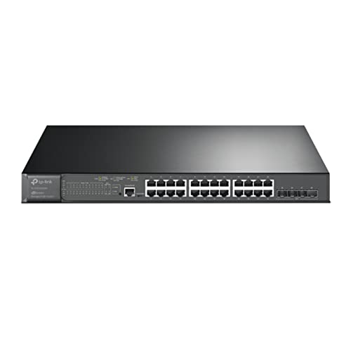 TP-Link JetStream TL-SG3428XMP - V1 - switch - Managed - 24 x 10/100/1000 (PoE+) + 4 x 10 Gigabit SFP+ - rack-mountable - PoE+ (384 W)