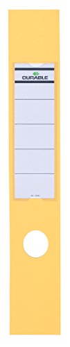 Best Value Durable 809004 Ordofix Self-Adhesive Spine Labels for Lever Arch File - Yellow, Pack of 10