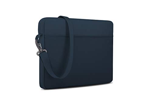STM Blazer 2018 13 Inch Notebook Sleeve Case Dark Navy Polyester Water Resistant Form Fitting Sleeve with 360 Degree Protection Reverse Coil Zippers C