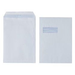 Best Value White Business Envelopes - Self Seal - Window C4 - 100gsm - Box of 250