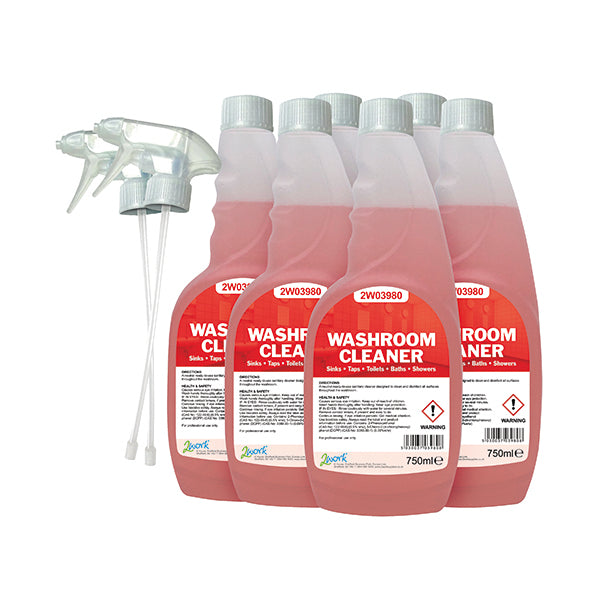 2Work Washroom Cleaner Trigger Spray 750ml (Pack of 6) 2W07249
