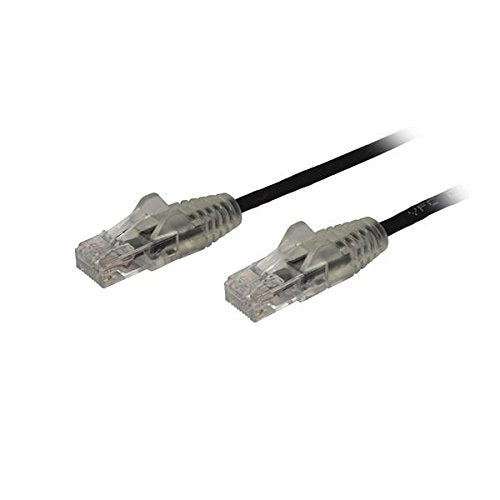 3 m CAT6 Cable - Slim CAT6 Patch Cord - Black - Snagless RJ45 Connectors - Gigabit Ethernet Cable - 28 AWG (N6PAT300CMBKS)