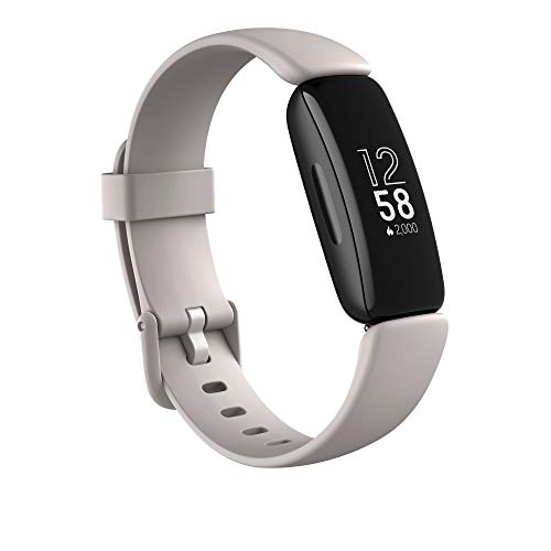 Fitbit Inspire 2 - Black - activity tracker with band - silicone - lunar white - band size: S/L - monochrome - Bluetooth