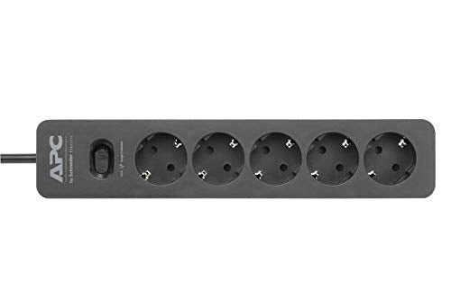APC Essential Surgearrest PME5B - Surge protector - AC 220/230/240 V - 2300 Watt - output connectors: 5 - Germany - black
