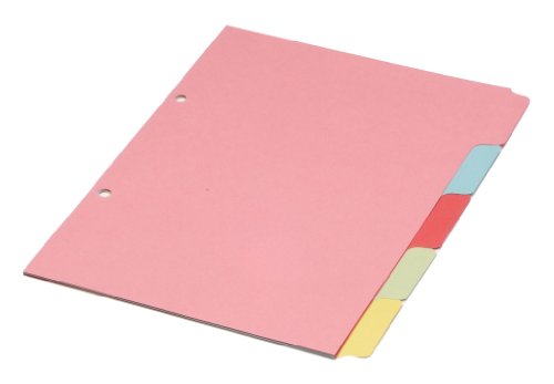 ValueX Divider A5 5 Part Multipunched Assorted Pastel Coloured Card 70599/J5