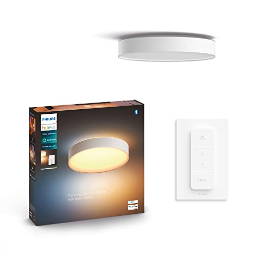 Philips Hue White ambiance Devere M - Ceiling lamp - LED - 19.2 W - class F - warm to cool white light - 2200-6500 K - white