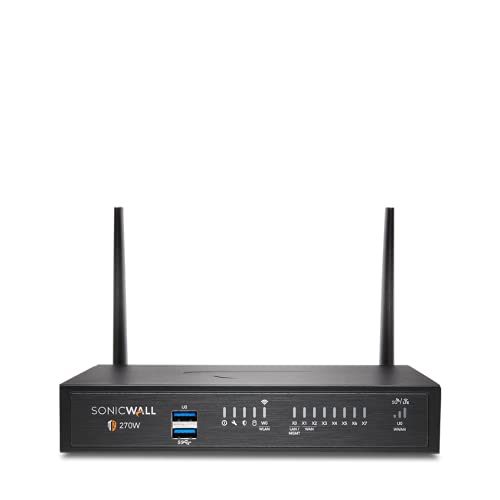 SonicWall TZ270W - Essential Edition - security appliance - with 1 year TotalSecure - GigE, 802.11ac Wave 2 - Wi-Fi 5 - 2.4 GHz, 5 GHz - desktop