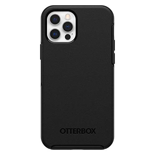 OtterBox Symmetry Series - ProPack Packaging - back cover for mobile phone - polycarbonate, synthetic rubber - black - for Apple iPhone 12, 12 Pro